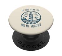 The Lord is My Light and Salvation Chrétien Hommes Femmes Enfants PopSockets PopGrip Adhésif