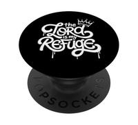 The Lord is My Refuge - Vintage Graffiti Christian Faith PopSockets PopGrip Adhésif