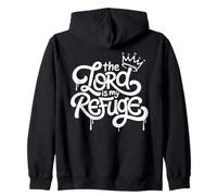 The Lord is My Refuge - Vintage Graffiti Christian Faith Sweat à Capuche