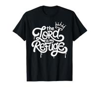 The Lord is My Refuge - Vintage Graffiti Christian Faith T-Shirt