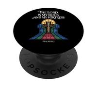 The Lord is My Rock and Fortress Psaum 18:2 PopSockets PopGrip Adhésif