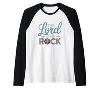 The Lord is My Rock Croix de Foi chrétienne Manche Raglan