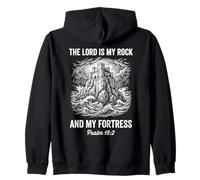 The Lord is My Rock Psaume 18 2 Christian Faith Fortress Art Sweat à Capuche