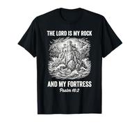 The Lord is My Rock Psaume 18 2 Christian Faith Fortress Art T-Shirt