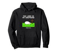 The Lord is My Shepherd Christian Faith Pixel Art Mouton Sweat à Capuche