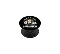 The Lord is My Shepherd I Need Constant Supervision PopSockets PopGrip Adhésif
