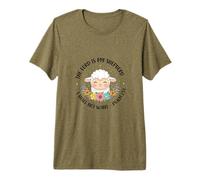 The Lord is My Shepherd, I Shall Not Wait - Psaumes 23:1 T-Shirt Haut de Gamme