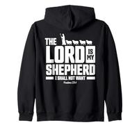 The Lord is My Shepherd Psalms 23:1 Scripture Christians Sweat à Capuche