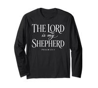 The Lord is My Shepherd Psaum 23:1 Écriture Bible Verse Dieu Manche Longue