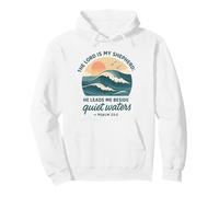 The Lord is My Shepherd Psaum 23 Quiet Waters Sweat à Capuche