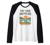The Lord is My Shepherd - Psaume 23:1 Pastoral Sunrise Manche Raglan