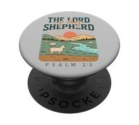 The Lord is My Shepherd - Psaume 23:1 Pastoral Sunrise PopSockets PopGrip Adhésif