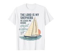 The Lord is My Shepherd Quiet Waters Psaume 23 Design T-Shirt