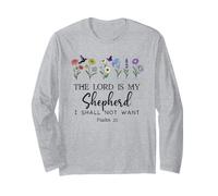 The Lord is My Shepherd Shirt,Psalm 23 Apparel Christian God Manche Longue