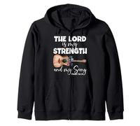 The Lord is My Strength and My Song Psaum 118:14 Verse biblique Sweat à Capuche