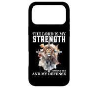 The Lord is My Strength & My Defense Bible Lion Exodus 15:2 Coque pour iPhone 17 Pro Max