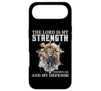 The Lord is My Strength & My Defense Bible Lion Exodus 15:2 Coque pour iPhone Air