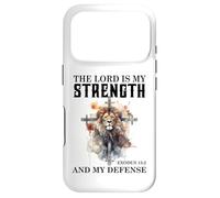The Lord is My Strength & My Defense Exodus 15:2 Bible Lion Coque pour iPhone 17 Pro