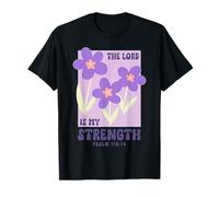 The Lord is My Strength Psaume 118:14 Verse biblique chrétienne T-Shirt