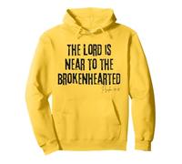 The Lord is Near to The Brokenhearted Psaum 34:18 Bible Sweat à Capuche