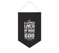 The LORD Lives! Praise Be to My Rock! Exalted Be God My Savior Bannière en toile 25,4 x 38,1 cm à suspendre au mur pour chambre à coucher, chambre d'enfant, décoration d'intérieur
