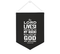 The LORD Lives! Praise Be to My Rock! Exalted Be God My Savior Bannière murale inspirante à suspendre au mur pour salon, chambre à coucher, bureau, cadeaux de vacances