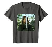 The Lord of The Rings Aragorn Preparing for Battle T-Shirt, Enfant, Asphalte, 3 Ans