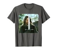 The Lord of The Rings Aragorn Preparing for Battle T-Shirt, Homme, Asphalte, 4XL