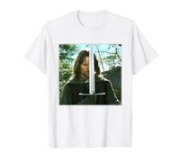 The Lord of The Rings Aragorn Preparing for Battle T-Shirt, Homme, Blanc, S