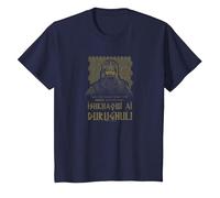 The Lord of The Rings Gimli Ishkhaqwi Durugnul T-Shirt, Enfant, Bleu Marine, 12 Ans