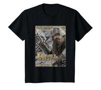 The Lord of The Rings Gimli T-Shirt, Enfant, Noir, 8 Ans