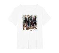 The Lord of The Rings Hobbits T-Shirt, Femme Grandes Tailles, Blanc, 6X