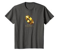 The Lord of The Rings One Ring to Rule Them All T-Shirt, Enfant, Asphalte, 3 Ans