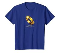 The Lord of The Rings One Ring to Rule Them All T-Shirt, Enfant, Bleu Royal, 2 Ans