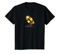 The Lord of The Rings One Ring to Rule Them All T-Shirt, Enfant, Noir, 12 Ans