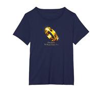 The Lord of The Rings One Ring to Rule Them All T-Shirt, Femme Grandes Tailles, Bleu Marine, 6X