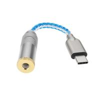 The Lord of the Tools 1 câble adaptateur audio DAC équilibré USB type C vers 4,4 mm, 32 bits, 384 kHz, 5N, câble auxiliaire argenté en cristal unique pour téléphone, ordinateur portable et appareils