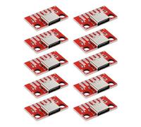 The Lord of the Tools 10 PCS USB 3.1 Type C Femelle Test Board Femelle Breakout Board PCB Test Board Convertisseur de Puissance pour Test de Données DIY Produits Électroniques