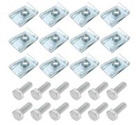 The Lord of the Tools 12 Sets Clips de Fixation pour Barre de Toit Compatible avec Renault Trafic MK2 2001-2014 Compatible avec Vauxhall Vivaro A 2001-2014 Argent