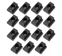 The Lord of the Tools 15 Pcs écrou de Fraiseuse à écrou à Fente en T M10 en Acier Au Carbone Moyen Noir pour Le Montage Sur des Rails à Fente en T des Lits à Fente en T Ou Comme Accessoire Dans