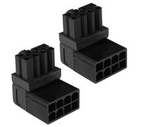 The Lord of the Tools 2 Pièces Adaptateurs d'alimentation 8 Broches Connecteur GPU VGA PCIe 90 Degrés pour Ordinateurs de Bureau Carte Graphique Adaptateur Coudé à Angle Droit Noir (Coudé Vers le Bas)