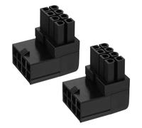 The Lord of the Tools 2 Pièces Adaptateurs d'alimentation 8 Broches Connecteur GPU VGA PCIe 90 Degrés pour Ordinateurs Bureau Carte Graphique Adaptateur Coudé à Angle Droit Noir (Coudé vers Le Haut)