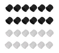 The Lord of the Tools 24pcs RCA Anti-poussière Bouchon Anti-poussière Couvercle RCA Port Couvercle de Protection Silicone pour TV AV Ordinateur Blanc Noir