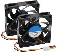 The Lord of The Tools 2pcs 12V 7015 3 Pin Computer Cooling Fan 2200RPM Brushless 70x15mm