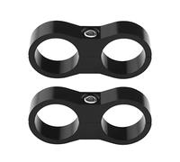 The Lord of the Tools 2pcs AN10 20mm Séparateur de Tuyau Pince de Montage Ligne de Carburant Pince de Diviseur Adaptateur de Raccord de Tuyau pour Tuyau Huile/Freinage/Gaz Pipeline Tuyau d'eau, Noir