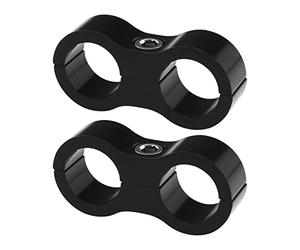 The Lord of the Tools 2pcs AN6 14mm Séparateur de Tuyau Pince de Montage Ligne de Carburant Pince de Diviseur Adaptateur pour Tuyau de Carburant Huile/Freinage/Gaz Pipeline Tuyau d'eau, Noir