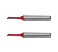 The Lord of the Tools 2pcs Mèche de Routeur 1/4" Tige 1/8" Diamètre de Coupe Simple Cannelure Droite Carbure Fraise à Défoncer pour le Travail du Bois Menuiserie Fraise Outil Vert