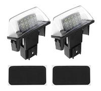 The Lord of the Tools 2pcs Plaque d'immatriculation de Voiture Allume la Lampe de Plaque d'immatriculation LED SMD Compatible avec 206 407 308 5008 C3 C3 II C3 Picasso C4 Picasso C5 II C6