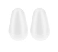 The Lord of the Tools 2pcs Pointe de Commutateur de Micro à 5 Positions pour Guitare Capuchon de l'interrupteur Bouton Compatible avec USA FD Strat/Tele/Stratocaster Guitare Électrique, Blanc