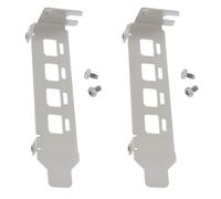 The Lord of the Tools 2pcs Supports de Carte Graphique à Profil Bas Compatible avec NVIDIA Quadro K1200 NVS510 P600 P620 P1000 T600 T1000 79,6 X 18,8 Mm avec Vis Argent
